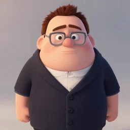 medium shot, nicholas cage as megamind in the 2 0 1 0 animated megamind movie