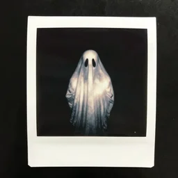 polaroid photo of a ghost high detailed sharp focus dark horror night