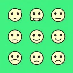 twitch funny emotes minimalistic icons, sold green background