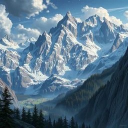 highly detailed poster of german alps, fantasy art by greg rutkowski, loish, rhads, ferdinand knab, makoto shinkai and lois van baarle, ilya kuvshinov, rossdraws, tom bagshaw, global illumination, radiant light, detailed and intricate environment