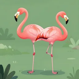 tutorial illustration thumbnail, metamorphosis into a pink flamingo