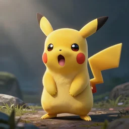 a picture of a shocked pikachu
