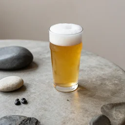 beer cup on a wabi - sabi table