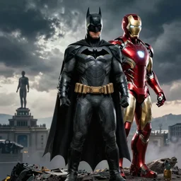 batman as ironman, cinematic, movie poster
