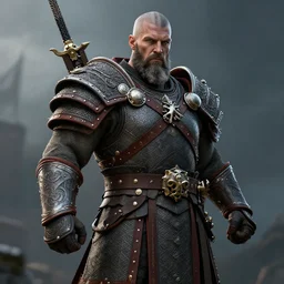 heavily armoured viking, highly detailed, 4k, HDR, award-winning, octane render, artstation