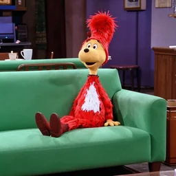 still image from friends season 3 coffee shop green couch small cosy new york, by dr. suess