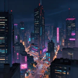 a night scene in a cyberpunk city with intricate neon lights, by jeremy mann, by greg rutkowski, by noah bradley, digital painting
