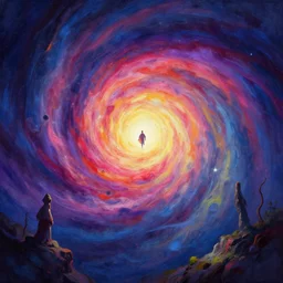 vortex consumes the only hope of mankind, high fantasy, art, deviant art, painting, colorful