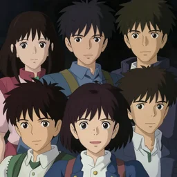 a film still portrait of characters from the k project anime, finely detailed features, perfect art, gapmoe yandere grimdark, trending on pixiv fanbox, painted by greg rutkowski makoto shinkai takashi takeuchi studio ghibli, akihiko yoshida