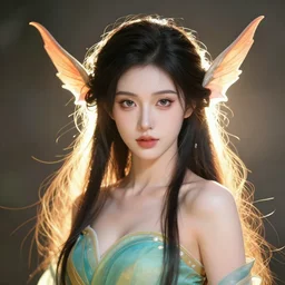 a portrait of a beautiful elegant female elemental entity, backlit, strong rim light, highly detailed, vivid colors, high contrast, intricate