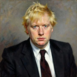 impressionist painting of a portrait of a 1 9 6 0 s hippie looking like boris johnson