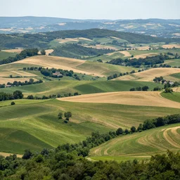 A hyper realistic landscape, detailed, of a landscape in France.