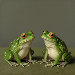 frogs by René Magritte, detailed, 4k
