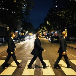 abbey road at night