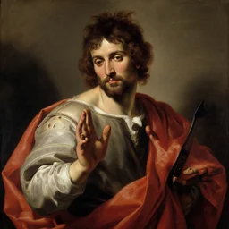 Guy Fiery painted by caravaggio