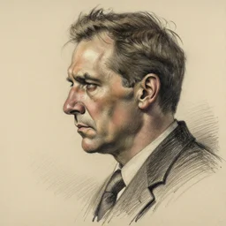 a realistic yet scraggly portrait sketch of the side profile of a stern and sophisticated paul blart, trending on artstation, intricate details, in the style of frank auerbach, in the style of sergio aragones, in the style of martin ansin, in the style of david aja, in the style of mattias adolfsson