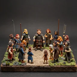 medium format photograph of a claymation diorama of the battle of the pelennor fields, detailed, by erwin olaf, joop geesink, wes anderson, jim henson, brian froud, breathtaking, 8 k resolution, beautiful lighting, studio light, extremely detailed, establishing shot, realistic materials, hasselblad, hyperrealistic