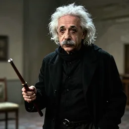 albert einstein as the grim reaper, movie still