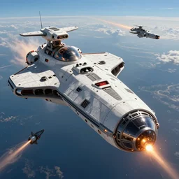 spaceship battle, concept art, cinematic