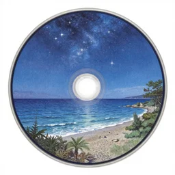 ( ( ( ( ( beautiful starry sky and sea. ) ) ) ) ) drawing by jean - baptiste monge!!!!!!!!!!!!!!!!!!!!!!!!!!!, overdetailed art, cd jacket