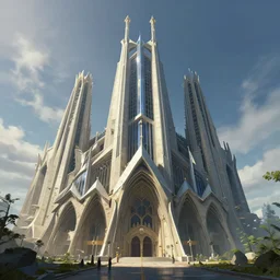 a cathedral of the future, style game square enix life, trending on artstation, painted by greg rutkowski, render naughty dog, octane render, detailed