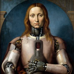 a portrait of a robot by fra angelico