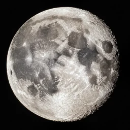 the moon from the perspective of a satellite