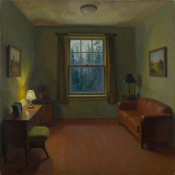 david lynch twin peaks room, by alfred pellan, oil on canvas