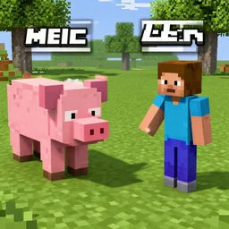 minecraft versus real life pig