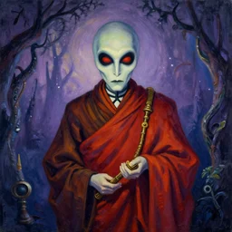 monk impressionist style tim burton style