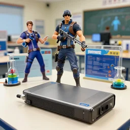 a school project about Fortnite, Science projects, realistic images, fortnite and science, rtx on, realistic details