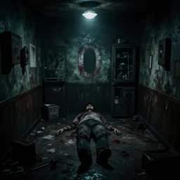 scp 0 9 6 in the dark creepy room, photo found after death