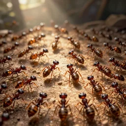 cad model thousands of ants portrait