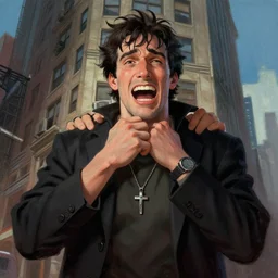 the biggest loser in the building, laughingstock, public shame, strange emotions, disrupted mental state, digital painting, by Todd McFarlane and Jim Lee, masterpiece, trending on artstation, 4k wallpaper