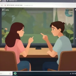screenshot of a PC simulation game about arguing with your girlfriend