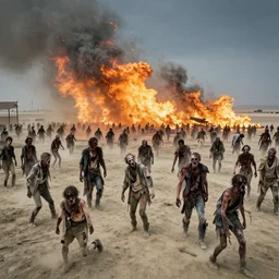 zombie horde at burning man
