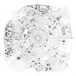 a symmetrical black and white call of duty map. d & d battlemap. small dungeon. a few large rooms. clean design. high definition etching with complex details.