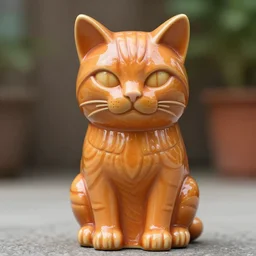 a closeup photorealistic photograph of a glossy orange cat ben grimm style tiki mug sitting at an outdoor trader vic's bar featuring ben grimm's face. fantastic four theme. icy colorful drink. bright scene. fine detail. this 4 k hd image is trending on artstation, featured on behance, well - rendered, extra crisp, features intricate detail, epic composition and the style of unreal engine.