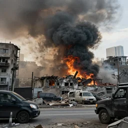 in a city, while it's being nuked