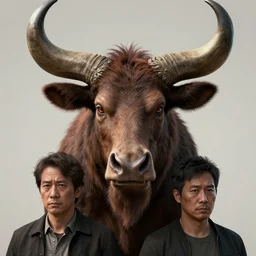 hyperrealistic mixed media image of minotaur, stunning 3 d render inspired art by greg rutkowski and xiang duan and thomas eakes, perfect facial symmetry, lifelike texture, realistic, highly detailed attributes and atmosphere, dim volumetric cinematic lighting, 8 k octane detailed render, post - processing, masterpiece,