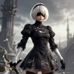 HDRI of Nier Automata, Unreal Engine, Artstation