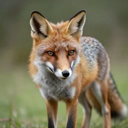 fox wolf hybrid, 8K, HD, highly detailed, high quality, professional