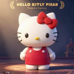 hello kitty pixar movie poster