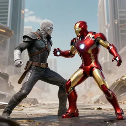 Moon Knight fighting Iron Man