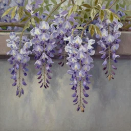 a beautiful painting of wisteria falls