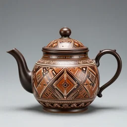 teapot, ndebele pattern, very beautiful