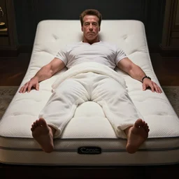 hyperrealistic dslr film still of arnold schwarzenegger disguised as mattress, stunning 8 k octane comprehensive 3 d render, inspired by istvan sandorfi & greg rutkowski & unreal engine, perfect symmetry, dim volumetric cinematic lighting, extremely hyper - detailed, incredibly real lifelike attributes & texture, intricate, masterpiece, artstation, 8 k 8 5 mm f 1. 4