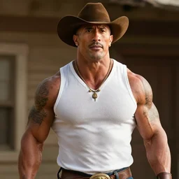 Dwayne Johnson as cowboy