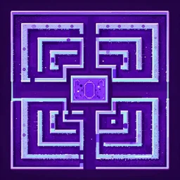 purple glitchy maze 8bit video game