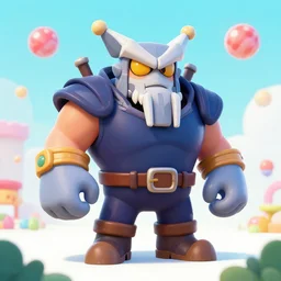 Doom Guy's adventure in Candy Land, 4k, 8k, highly detailed, digital art, trending on artstation